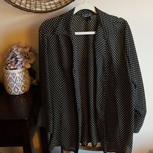 Sheer polka dot blouse